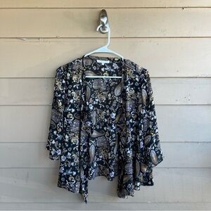 Daniel Rainn Boho Sheer Open Front Cardigan Size M